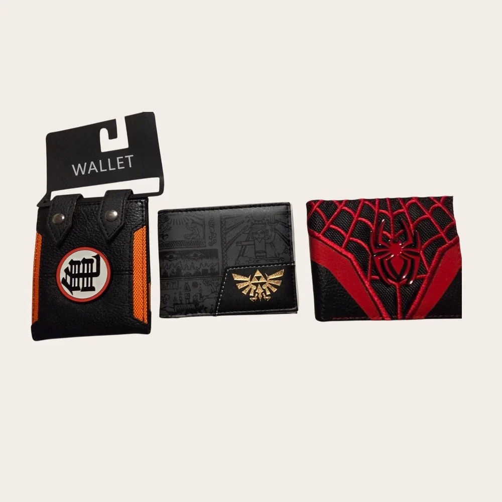 11 Wallet Bundle Spider-Man Dragon Ball Z Legend of Zelda New Bifold Wallets